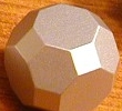Aluminum rhombitruncated cuboctahedron, painted silver