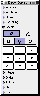 Greek Easy Buttons - Lowercase Characters Set varphi