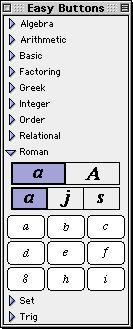 Roman Easy Buttons - Lowercase Characters Set a