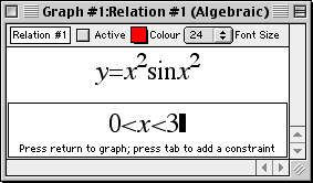 Relation #1 with second constraint