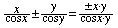 x/cosx+/-y/cosy=+/-xy/cosxy