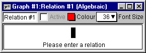 A blank algebraic relation window